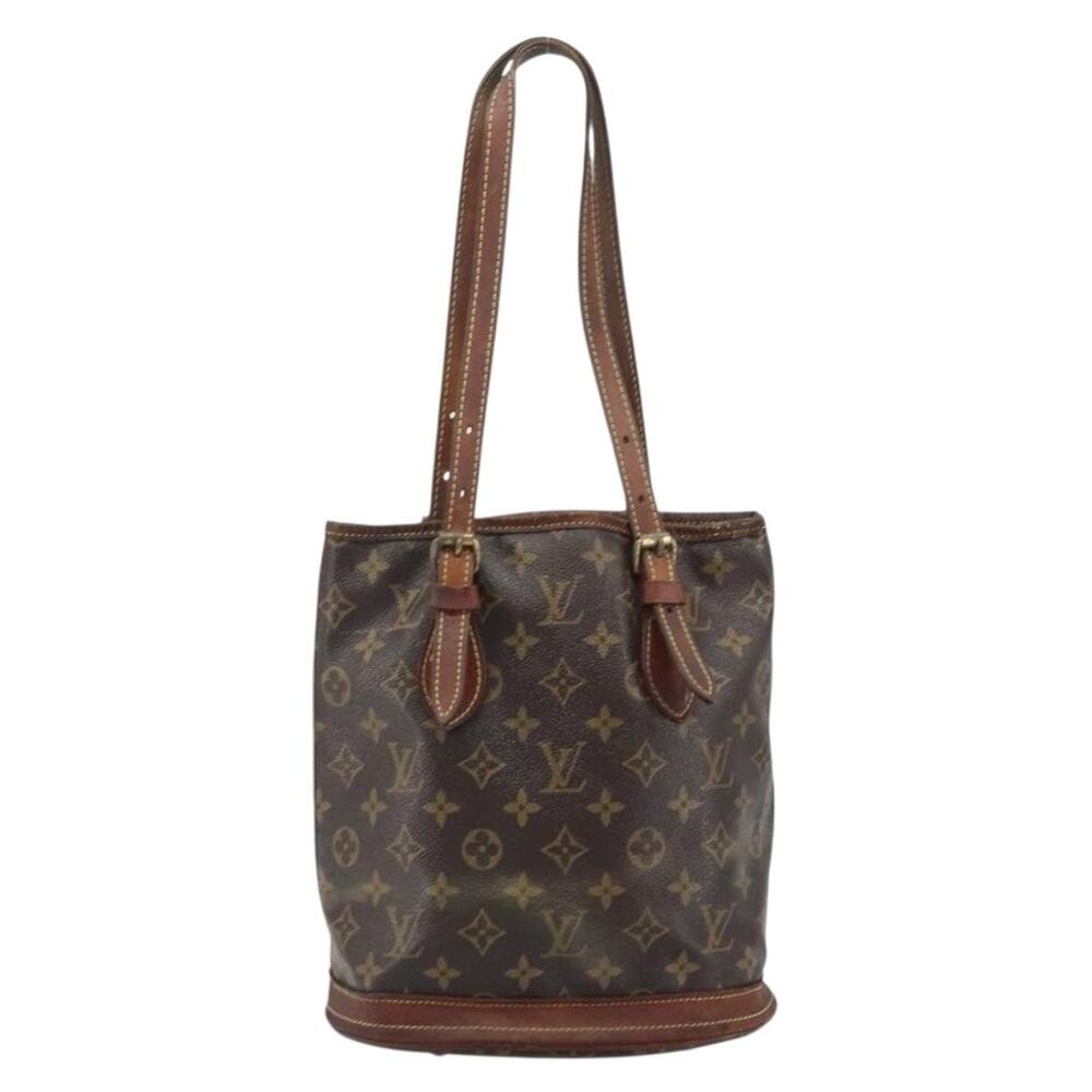 Louis Vuitton Monogram Bucket PM Shoulder Bag Brown